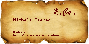Michels Csanád névjegykártya