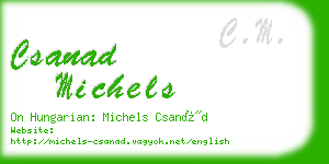 csanad michels business card